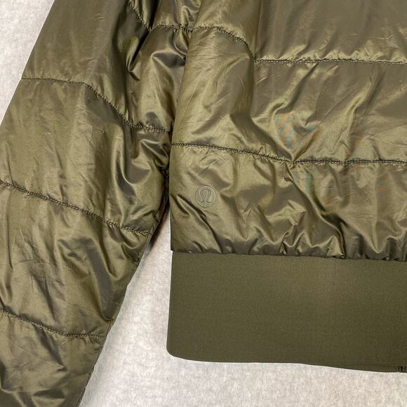 Lululemon Jacket Womens 8 Dark Olive Non-Stop Bomber Reversible - Picture 5 of 10